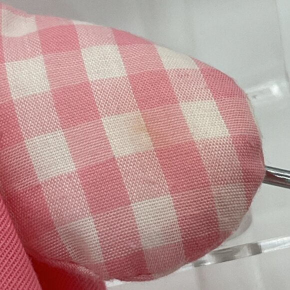 Vintage Fisher Price Cholly Dolly Blue White Checkered Boy Doll Rattle 1977 12” - Picture 10 of 12